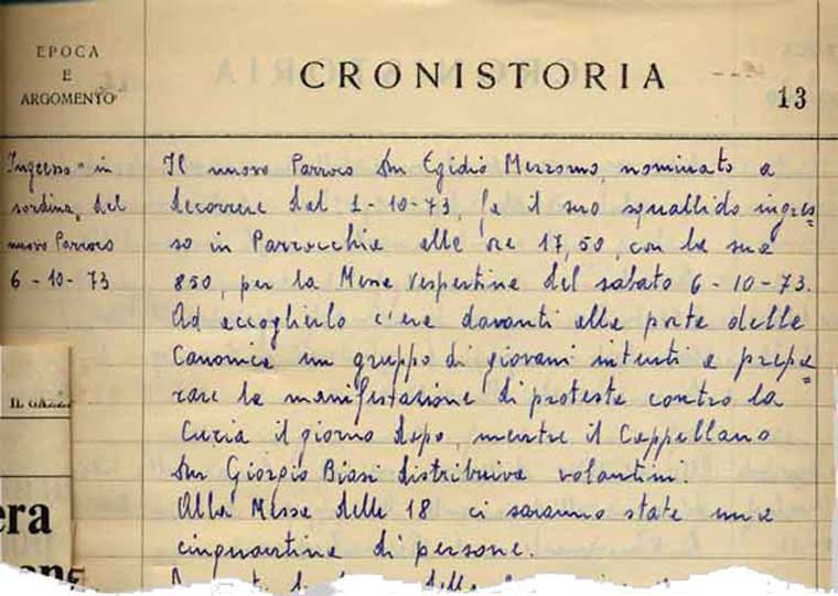 Cronistoria di Don Egidio