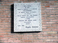 Targa ricordo Paggetta A.